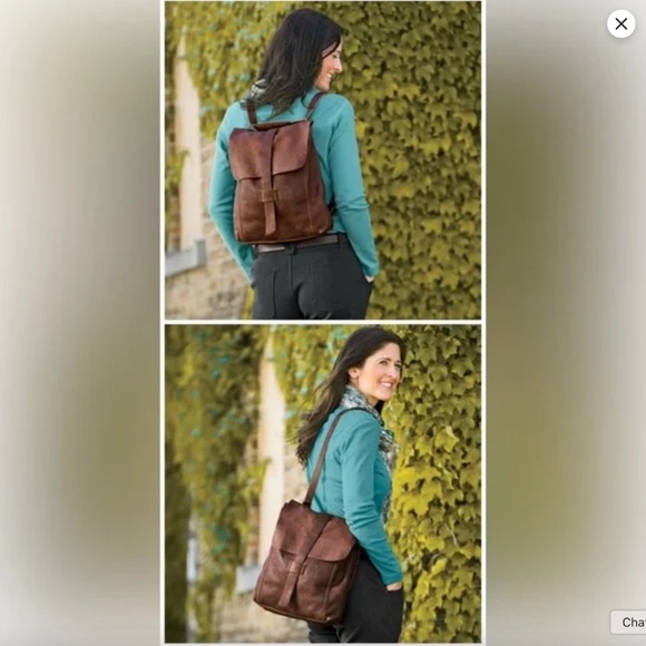 NWOT Duluth Lifetime Leather Convertible Backpack - Picture 5 of 14